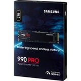 Samsung 990 PRO 2 TB M.2 PCI Express 4.0 NVMe V-NAND MLC, Unidad de estado sólido 2 TB, M.2, 7450 MB/s