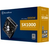 SilverStone SX1000 unidad de fuente de alimentación 1000 W 24-pin ATX SFX-L Negro, Fuente de alimentación de PC negro, 1000 W, 90 - 264 V, 47 - 63 Hz, Activo, 125 W, 999,6 W