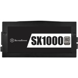 SilverStone SX1000 unidad de fuente de alimentación 1000 W 24-pin ATX SFX-L Negro, Fuente de alimentación de PC negro, 1000 W, 90 - 264 V, 47 - 63 Hz, Activo, 125 W, 999,6 W