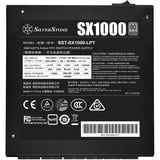 SilverStone SX1000 unidad de fuente de alimentación 1000 W 24-pin ATX SFX-L Negro, Fuente de alimentación de PC negro, 1000 W, 90 - 264 V, 47 - 63 Hz, Activo, 125 W, 999,6 W