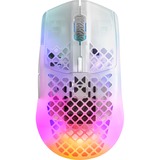 SteelSeries Aerox 3 Wireless Ghost ratón mano derecha RF inalámbrica + Bluetooth Óptico 18000 DPI, Ratones para gaming transparente, mano derecha, Óptico, RF inalámbrica + Bluetooth, 18000 DPI, 1 ms, Blanco