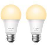 TP-Link Tapo L510E(2-pack) Bombilla inteligente 8,7 W Metálico, Blanco Wi-Fi, Lámpara LED Bombilla inteligente, Metálico, Blanco, Wi-Fi, LED, A27, 806 lm
