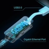 TP-Link UE300 Ethernet 1000 Mbit/s, Adaptador de red blanco, Alámbrico, USB, Ethernet, 1000 Mbit/s, Blanco