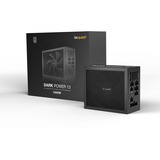 be quiet! Dark Power 13 unidad de fuente de alimentación 1000 W 20+4 pin ATX ATX Negro, Fuente de alimentación de PC negro, 1000 W, 100 - 240 V, 1100 W, 50 - 60 Hz, 13/6 A, 6 A