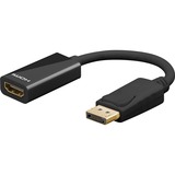 goobay DisplayPort/HDMI 0,1 m HDMI tipo A (Estándar) Negro, Adaptador negro, 0,1 m, HDMI tipo A (Estándar), DisplayPort, Macho, Hembra, Negro