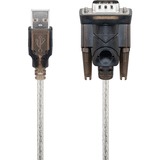 goobay USB - RS-232, OHL cable de serie 1,5 m USB tipo A DB-9 transparente, OHL, 1,5 m, USB tipo A, DB-9, Macho, Macho, RoHS
