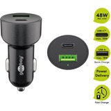 goobay cargador rápido para coche USB dual USB-C PD (Power Delivery) negro