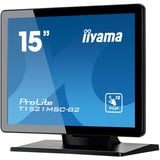 iiyama ProLite T1521MSC-B2 pantalla para PC 38,1 cm (15") 1024 x 768 Pixeles XGA LED Pantalla táctil Mesa Negro, Monitor LED negro (mate), 38,1 cm (15"), 1024 x 768 Pixeles, XGA, LED, 8 ms, Negro