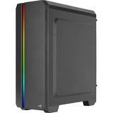 Aerocool GENESISV2BK Caja PC ATX Panel Frontal LED ARGB Ventilador ARGB 12cm Negro, Cajas de torre negro, PC, Negro, ATX, micro ATX, Mini-ITX, ABS, SPCC, 15,5 cm, 38 cm