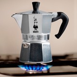 Bialetti Moka Express 0,2 L Aluminio, Negro, Cafetera espresso plateado, 0,2 L, Aluminio, Negro, 3 tazas, Aluminio, Moka Express, CE