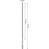 Bosch Expert Broca para martillo SDS Max-8X, Taladro Martillo perforador, Hammer drill bit, 1,6 cm, 740 mm, Concreto, Piedra, 60 cm