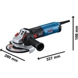 Bosch GWS 17-150 S amoladora angular 15 cm 9700 RPM 1700 W 2,2 kg azul/Negro, 9700 RPM, 15 cm, Corriente alterna, 2,2 kg, Motor sin escobillas