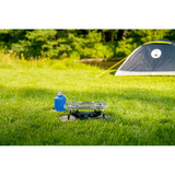 Campingaz Cocina de camping Camp & Trek Twin Connect, Cocina de gas plateado/Negro