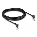 DeLOCK Cable de parche RJ-45 Cat.6a S/FTP, Slim 90° angular negro