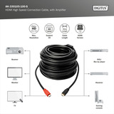 Digitus AK-330105-100-S, Cable negro/Rojo