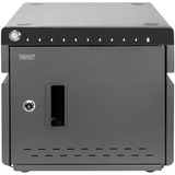 Digitus Armario de carga de escritorio móvil, 10 estaciones de carga, para tablets hasta 14", Estación de carga negro