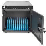 Digitus Armario de carga de escritorio móvil, 10 estaciones de carga, para tablets hasta 14", Estación de carga negro
