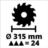 EINHELL TE-TS 315 UD, Sierra circular de mesa rojo/Negro