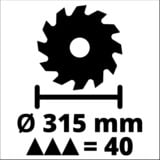 EINHELL TE-TS 315 UD, Sierra circular de mesa rojo/Negro