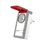 FRITZ! FRITZ!DECT 210, Adaptador de enchufe blanco/Rojo, DECT 210, Interior / exterior, Blanco, IP44, Corriente, Tensión, kW, Digital, Inalámbrico