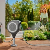 GARDENA Caja enrolladora para terraza RollUp S, 15 metros, Soporte para manguera gris/blanco