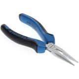 GEDORE Alicates planos redondos con corte, 160 mm, Pinza azul/Negro