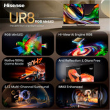Hisense 65UR8DS RGB MiniLED, Televisor LED negro/Gris oscuro