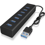 ICY BOX 60819, Hub USB negro