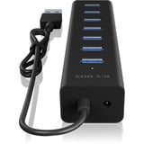ICY BOX IB-HUB1700-U3 USB 3.2 Gen 1 (3.1 Gen 1) Type-A 5000 Mbit/s Negro, Hub USB negro, USB 3.2 Gen 1 (3.1 Gen 1) Type-A, USB 3.2 Gen 1 (3.1 Gen 1) Type-A, 5000 Mbit/s, Negro, Aluminio, Access, Poder