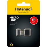 Intenso Micro Line 64 GB, Lápiz USB negro