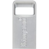 Kingston DataTraveler Micro unidad flash USB 128 GB USB tipo A 3.2 Gen 1 (3.1 Gen 1) Plata, Lápiz USB plateado, 128 GB, USB tipo A, 3.2 Gen 1 (3.1 Gen 1), 200 MB/s, Sin tapa, Plata