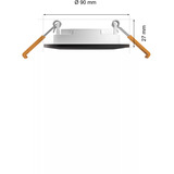 Philips Hue Hue White & Color Ambiance Slim Lámpara empotrable 90 mm, Luz de LED negro