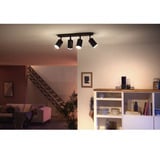 Philips Hue White & Color Ambiance Fugato foco 4 piezas, Luz de LED negro