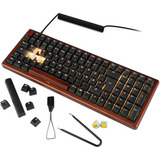 Sharkoon SKILLER SGK50 S2 Wood PBT, Teclado para gaming madera/Negro