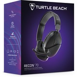 Turtle Beach Recon 70 Auriculares multiplataforma para Juegos para PC, PS5, PS4, Xbox Series X|S, Xbox One y Mobile, Auriculares para gaming negro, PS5, PS4, Xbox Series X|S, Xbox One y Mobile, Alámbrico, Juego, 20 - 20000 Hz, Auriculares, Negro