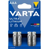 VARTA 4x AAA Lithium Batería de un solo uso Litio Batería de un solo uso, AAA, Litio, 1,5 V, 4 pieza(s), 1100 mAh