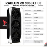 XFX Radeon RX 9060 XT Mercury OC, Tarjeta gráfica negro