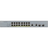 Zyxel GS1350-18HP-EU0101F switch Gestionado L2 Gigabit Ethernet (10/100/1000) Energía sobre Ethernet (PoE) Gris, Interruptor/Conmutador Gestionado, L2, Gigabit Ethernet (10/100/1000), Energía sobre Ethernet (PoE), Montaje en rack