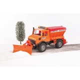 bruder MB-UNIMOG Acrilonitrilo butadieno estireno (ABS) vehículo de juguete, Automóvil de construcción Acrilonitrilo butadieno estireno (ABS), Naranja, Rojo, 4 año(s), Niño, 1:16, 160 mm