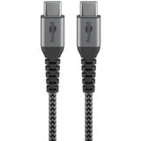 goobay Cable USB 2.0, conector USB-C > conector USB-C gris/Plateado