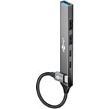 goobay Concentrador USB delgado de 5 puertos USB-C™ a USB-C/USB-A USB 3.2 Gen1, Hub USB gris