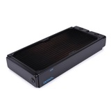 Alphacool 14441 accesorio o pieza de sistema de refrigeración para ordenador Radiador negro, Radiador, Latón, Cobre, Acero, Negro, 1/4", 60 °C, 4 Ventilador(es)