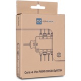 Alphacool Core 6x 4-Pin PWM/DRGB Splitter, Control del ventilador negro