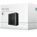 DeepCool PF700 unidad de fuente de alimentación 700 W 20+4 pin ATX ATX Negro, Fuente de alimentación de PC negro, 700 W, 220 - 240 V, 50 Hz, 100 W, 696 W, 100 W