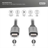 Digitus Cable de conexión USB 3.2 Gen 1 USB-C > USB-C negro/Gris