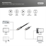 Digitus Cable de conexión USB 3.2 Gen 1 USB-C > USB-C negro/Gris