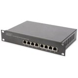 Digitus Conmutador Gigabit de 8 puertos, 10 pulgadas, Interruptor/Conmutador 10 pulgadas, No administrado, Gigabit Ethernet (10/100/1000), Bidireccional completo (Full duplex), Montaje en rack