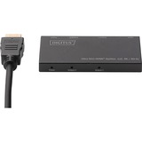 Digitus Ultra Slim HDMI Splitter, 1x2, 4K / 60 Hz, Splitter HDMI negro