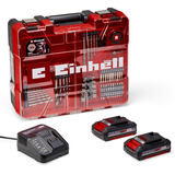 EINHELL Taladro atornillador de impacto Power X-Change TE-CD 18/2 Li-i +64, 18 Voltios, Martillo atornillador rojo/Negro