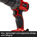 EINHELL Taladro atornillador de impacto Power X-Change TE-CD 18/2 Li-i +64, 18 Voltios, Martillo atornillador rojo/Negro